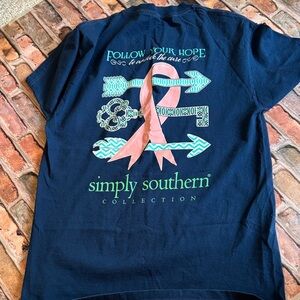 Simply Southern Tee Breast Cancer Awareness Tee Size L